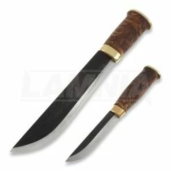 Kauhavan Puukkopaja Double Leuku 210 Knife, Stained