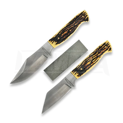 Schrade 2pc Fixed Blade Set W/ Stone 1 Schrade 2pc Fixed Blade Set W/ Stone