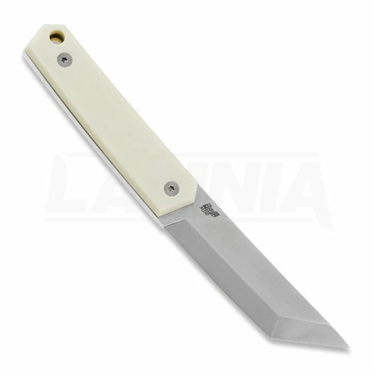 Brisa Kwaiken 90 M390 Scandi Knife, Ivory Micarta, Cognac Sheath 2 Brisa Kwaiken 90 M390 Scandi Knife, Ivory Micarta, Cognac Sheath - Image 2