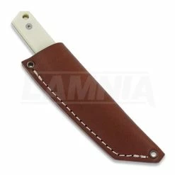 Brisa Kwaiken 90 M390 Scandi Knife, Ivory Micarta, Cognac Sheath 6 Brisa Kwaiken 90 M390 Scandi Knife, Ivory Micarta, Cognac Sheath -Fixed blade knives Shop 70362 BRI0332 01 03