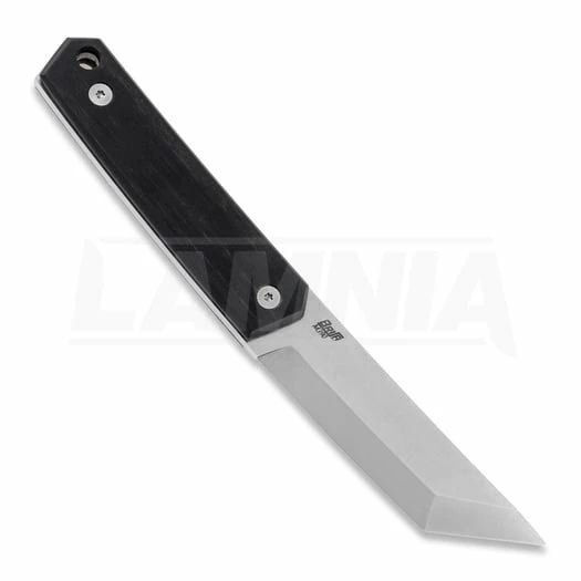 Brisa Kwaiken 90 M390 Scandi Knife, Ebony, Cognac Sheath 2 Brisa Kwaiken 90 M390 Scandi Knife, Ebony, Cognac Sheath - Image 2